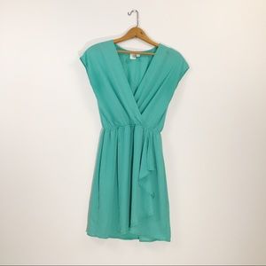 Francesca's v-neck teal dress size small